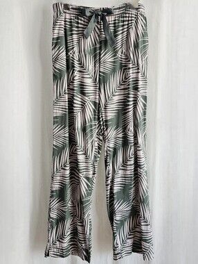 Victoria's Secret Green Plant Pattern Pajama Pants